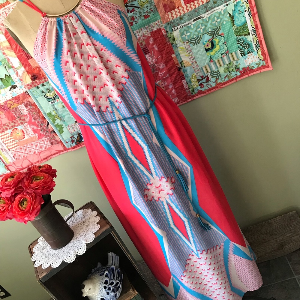 City Triangles Halter Style Maxi Dress